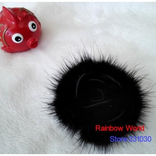 Free shipping Genuine black Mink Fur Rose flower Brooch for coat corsage Fashion DIY accessories Mixed Colour 2 Pieces/lot