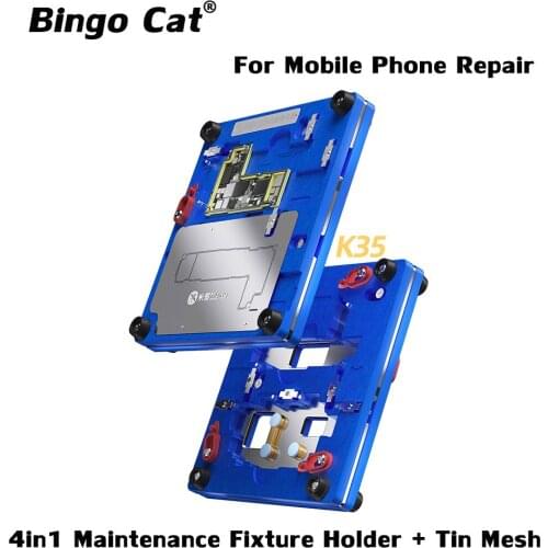 Mijing K35 4 in 1 Maintenance Fixture Holder With Tin Mesh For iPhone 12 mini 12 Pro Max Disassembly Tin Planting Repair Tool