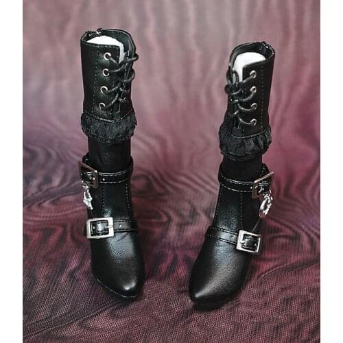 N01-X026 children handmade toy 1/3 Doll Accessories BJD/SD doll shoes Punk lace high heels 1pair