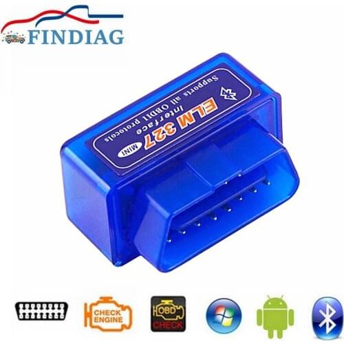 ELM327 Bluetooth OBD2 Scanner V2.1 MiNi Auto Code Reader 2.1 ELM 327 Support OBDII Protocols Works on Android/ Symbian/Windows