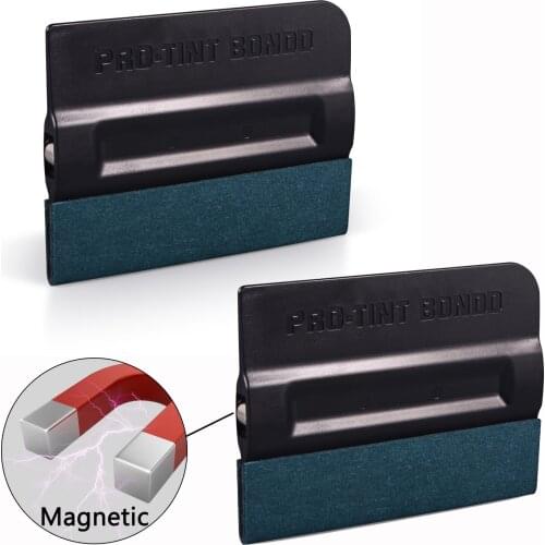FOSHIO 2/5/10pcs Magnetic Squeegee Suede Edge Felt Carbon Fiber Wrapping Car Goods Plastic Scraper Sticker Tinting Vinyl Tools