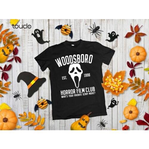 Woodsboro Horror Film Club T-Shirt - Ghostface Scream Halloween Tee Top Funny