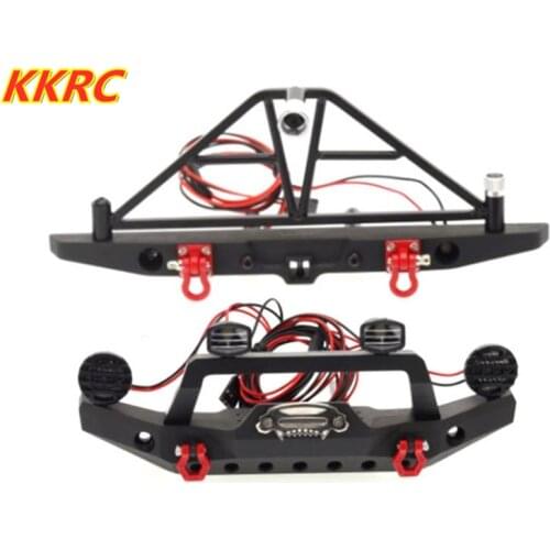 Metal Front Bumper & Rear Bumper For 1/10 RC Crawler Traxxas TRX4 Defende Axial SCX10 SCX10 II III 90046 90047