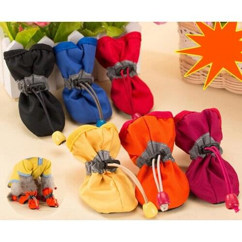New 4pcs Pet Dog shoes chihuahua Anti-slip boots zapatos para perro puppy cat socks botas sapato para cachorro chaussure chien