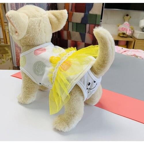 Girl Dog Clothes Dress Female Dog Clothing Physiological Menstrual Pants Skirt Puppy Pomeranian Yorkshire maltese Poodle Clothes