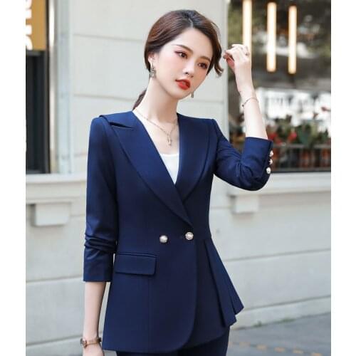Formal Uniform Designs Long Sleeve Blazers Jackets Coat for Women Business Work Wear OL Styles Blaser Outwear Clothes Tops