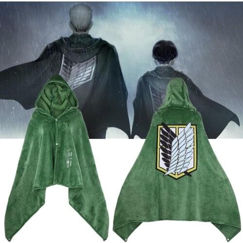 Anime Attack on Titan Cosplay Costume Cloak Shingeki no Kyojin Scouting Legion Aren Levi Capes Halloween Party