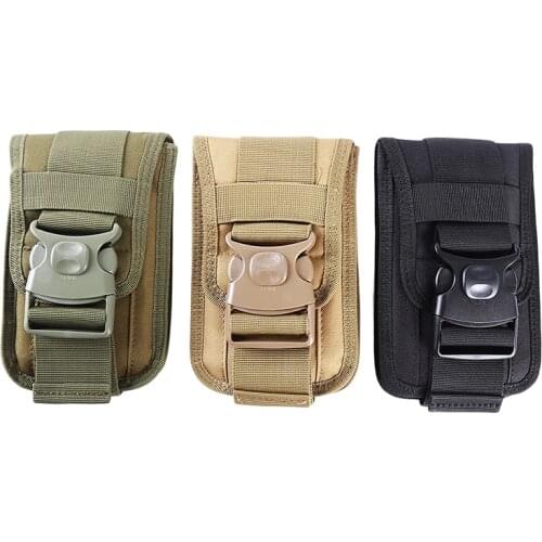 Portable Tactical Waist Pack Shockproof Double Phone Pouch Wallet Card Hand Bag Camping Hunting Accessory