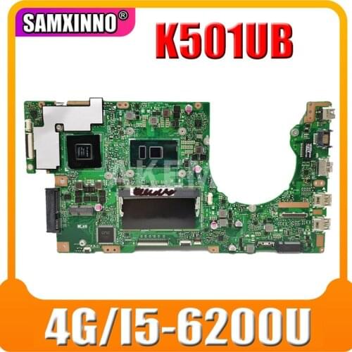 SAMXINNO For ASUS K501UX K501UB K501U laptop motherboard K501UX K501UB mainboard rev2.0 i5-6200U cpu GT940M 4GB RAM