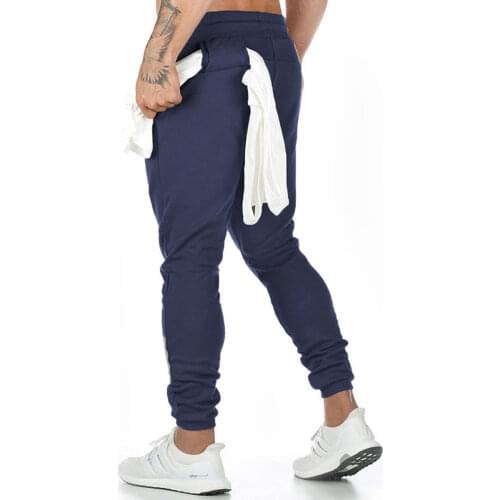 Joggers Sweatpants Mens Casual Solid Zipper Pants Male Gyms Fitness Workout Sportswear Trousers Autumn New Cotton Track Pants