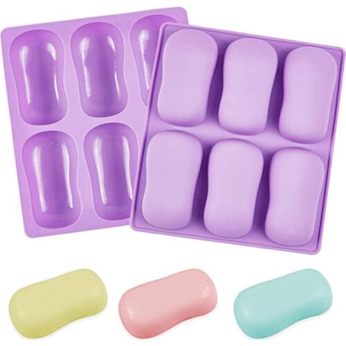 6 Cavities Soap Silicone Molds Calabash Soap Mold 3D Handmade Craft Mould for Soap Making Candle Making