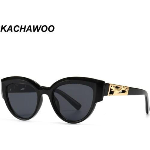 Kachawoo cat eye sunglasses women retro sun glasses for men outdoor trendy decoration black leopard uv400 popular dropshipping
