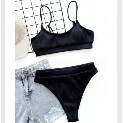 Spraying Black Swimwear