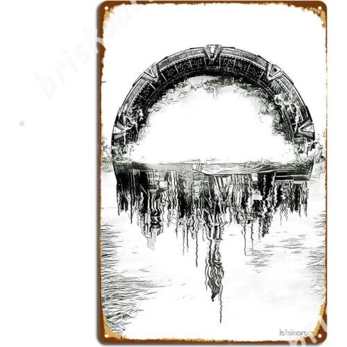 Stargate Atlantis Gate And City Metal Signs Wall pub pub Garage create Plaques Tin sign Posters