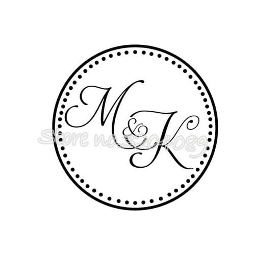 Wedding Dance Floor Circle Monogram Sticker Vinyl Decal Removable for Custom Names Personalized Wedding Party Decor mural EA508