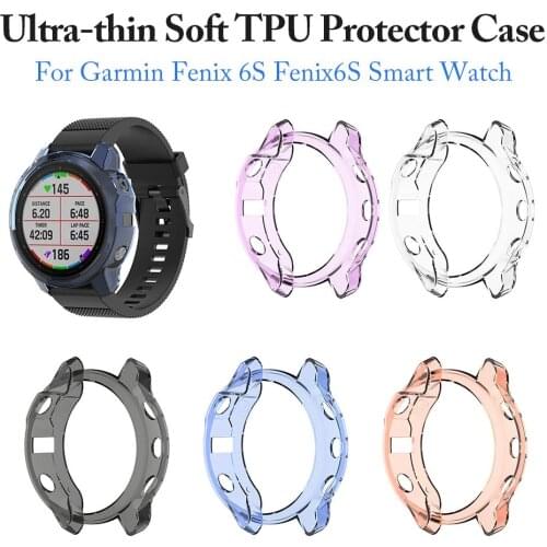 Ultra-thin Soft TPU Protector Case Cover Protective Shell For Garmin Fenix 6S Fenix6S Smart Watch Protector Silicone Cases