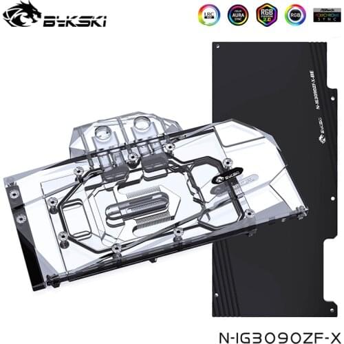 Bykski GPU Water Block For Colorful iGame Geforce RTX 3090/3080 24G/10G ,With Back Plate Watercooler ,N-IG3090ZF-X