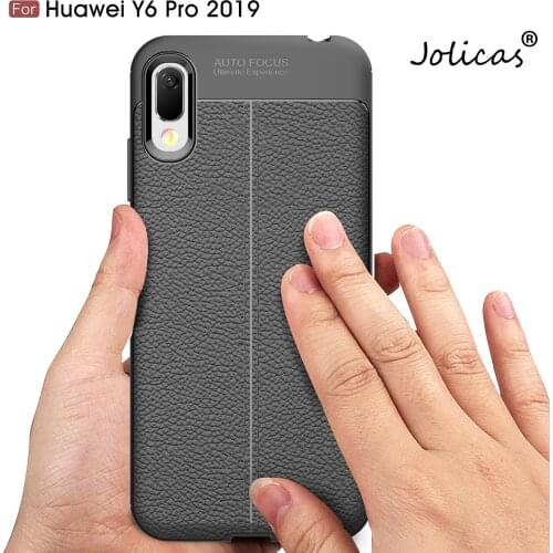 Anti Fingerprint Mirror Covers For Huawei Y6 2019 Lychee Pattern Cases Huawei Honor 8A Y6 Prime 2019 Pro Y9 Y7 Y5 Protector ry