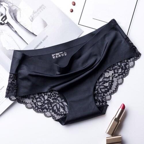 Women Lace Sexy Panties Luxury Seamless Solid Underwear Low Waist Woman Briefs Female Slim Breathable Underpants Lingerie
