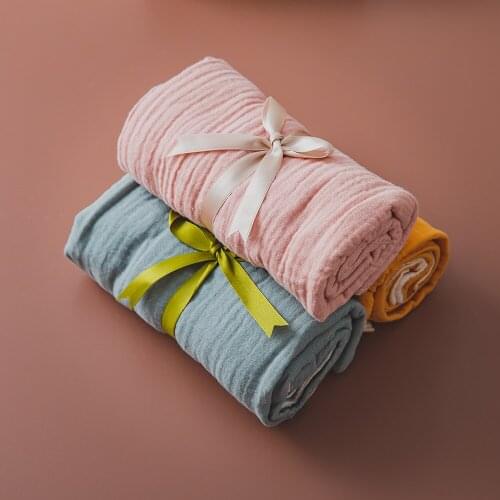 1pc Baby Blankets Newborn Cotton Soft Blanket Bath Gauze Solid Color Swaddle Towel Cotton Fabric Muslin Photography Prop Product