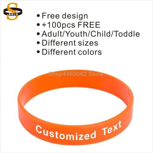 200pcs/lot 12mm customized personalized silicone bracelets 1/2 inch caved logo wristbands for events