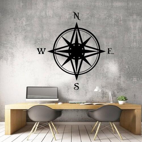 3D compass Vinyl Wall Sticker Home Decor Stikers Removable Wall Sticker Bedroom Nursery Decoration