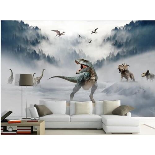 3d wallpaper custom photo Glacier Forest Dinosaur World background living room home decor 3d wall murals wallpaper for walls 3 d