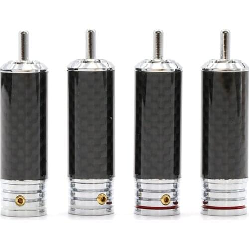 4pcs Audiophile Rhodium Plated RCA Jack Plug , interconnect cable connector plug , accessry hifi audio RCA plug