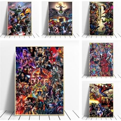 5D DIY Diamond Painting Marvel Avengers Iron Man Comics Cross Stitch Kits Full Drill Diamond Embroidery Mosaic For Home Decor