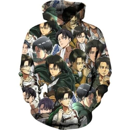 Anime Attack on Titan Shingeki no Kyojin Hoodie Allen Eren Jaeger Scouting Legion Mikasa 3D Print Hoodies Sweatshirts Coat Tops