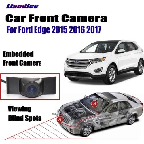 Car Front View Camera For Ford Edge 2015 2016 2017 Front Camera Full HD CCD Logo Grill Cigarette Lighter Car Accessories