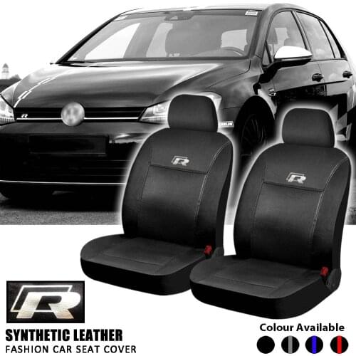 R line Logo Synthetic Leather Interior Accessories Universal Car Seat Cover for Volkswagen Golf 4 7 Polo Jetta Passat Tiguan