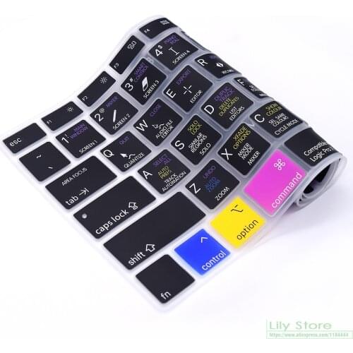 For MacBook Air 13 with Magic Keyboard A2179, 2020 2021 for Apple Air M1 Chip Premium Logic Pro X Shortcuts Keyboard Cover
