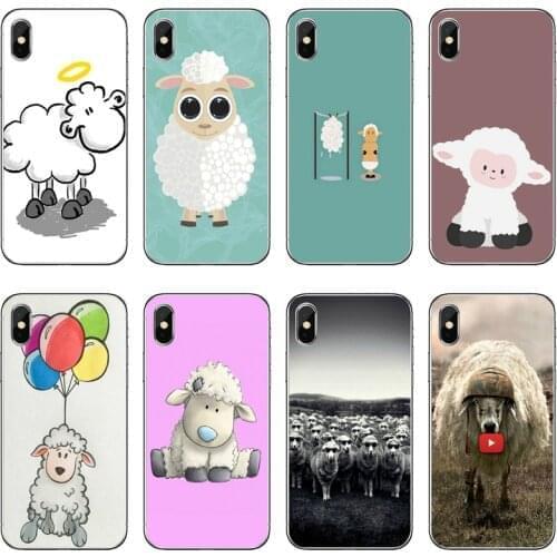 Cartoon Cute Sheep Accessories Phone Case For Samsung Galaxy A71 A70 A60 A51 A50 A41 A40 A31 A30 A20E A21S A12 A10 A7 A5 A3