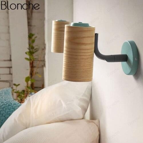 Wooden Led Wall Lamp Nordic Wall Light Dining Room Bedroom Bathroom Mirror Light Wall Sconce Fixtures Beside Lamp Luminaire E27