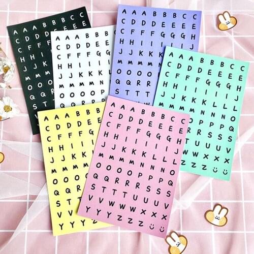 DIY colorful English alphabet sticker scrapbooking album color alphabet salt small pattern mobile phone decorative stickers