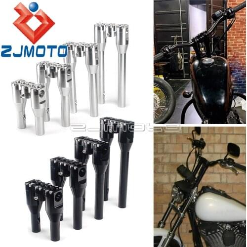 For Harley Bobber Dyna Low Rider Street Fat Bob FXR FXD Retro Motorcycle 1 1/8" 28MM Handlebar Risers Bar Top Clamp Cafe Racer