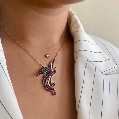 Phoenix 925 Sterling Silver Necklace Women Girls Gift Jewelry Accessories Fashion Handmade Elegant Chain