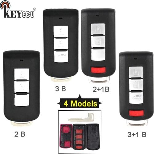 KEYECU for Mitsubishi Outlander Lancer Eclipse Galant Replacement Remote Car Key Shell Case Fob 2/3/2+1/3+1Button With Blade