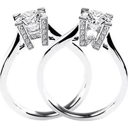 Designer Original 925 Sterling Silver Ring Womens Letters Luxury Engagement Wedding Party Exquisite and Elegant Diamond Jewelry