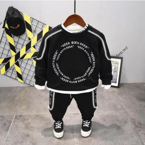Spring Autumn Boys Girls Clothing Sets Casual Boys Cute Reflective Striped Sweater+T-Shirts+Pants 3PCS Sport Suits Kids Clothes