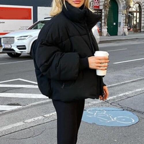 Cotton Padded Jacket Ladies Fashion Casual Jacket Autumn And Winter Short Loose Outwear Thick Parkas Jacket Warm Coat Women