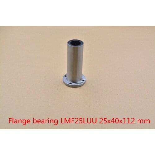 LMF25LUU 25mmx40mmx112mm round flange long linear ball bearing for 25mm rod shaft cnc 1pcs