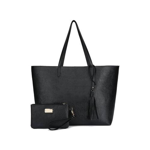 Fashion Shoulder Bag Leather Handbag Two-Piece Large-Capacity Shopping Bag One-Shoulder Mother Bag Letter Woman Bag Purse