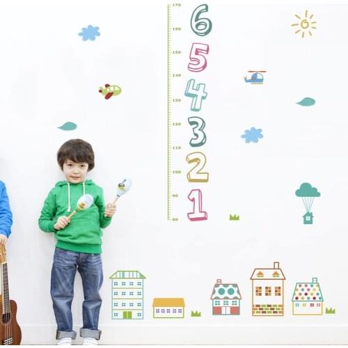 Cartoon 1-6 digital Measure Height Gauge Stickers Wall Stickers Kindergarten Kids Room Decor Children Height Ruler Stadiometer