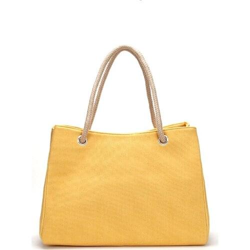 2018 new handbag women linen bag large capacity casual canvas bag shoulder bag shopping bag women bag tide bag