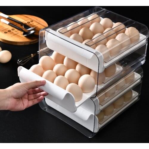 New 2021 Kitchen Storage Refrigerator Storage Box Fridge Organizer Refrigerator Container Box Egg Organizer