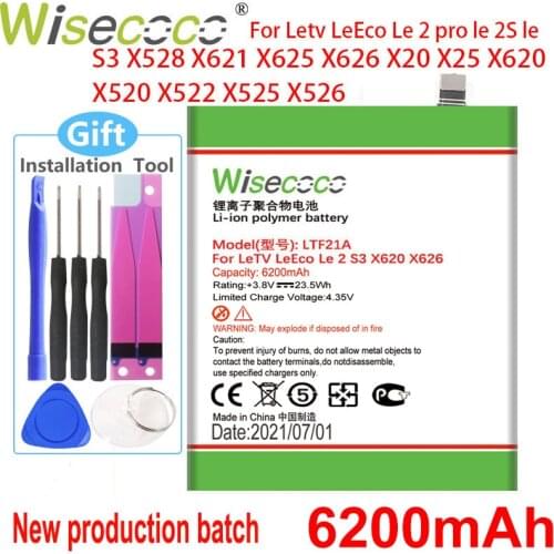 WISECOCO NEW LTF21A Battery For Letv LeEco Le 2 pro le 2S le S3 X528 X621 X625 X626 X20 X25 X620 X520 X522 X525 X526+Gift tools