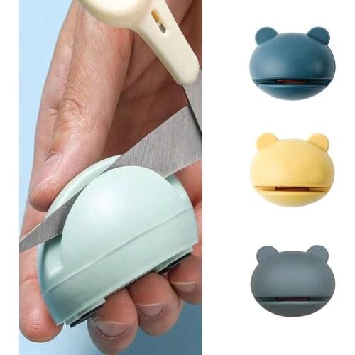New Multifunction Cartoon Frog Shape Design Mini Knife Sharpener Kitchen Tools Grindstone Scissors Kitchen Gadgets Kitchen Tools
