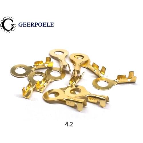 50 pcs/lot O-Type 3.2/4.2/5.2/6.2/8.2 CrimpTerminals Electric Sertir Car Speaker Male Terminal Cold Pressed Plating Lug